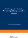 Buchcover Mitteilungen der deutschen Materialprüfungsanstalten