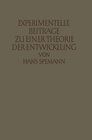 Buchcover Experimentelle Beiträge zu einer Theorie der Entwicklung