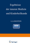 Buchcover Ergebnisse der inneren Medizin und Kinderheilkunde