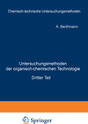 Buchcover Untersuchungsmethoden der organisch-chemischen Technologie