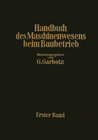 Buchcover Handbuch des Maschinenwesens beim Baubetrieb