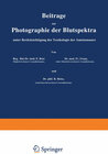 Buchcover Beiträge zur Photographie der Blutspektra, unter Berücksichtigung der Toxikologie der Ameisensäure