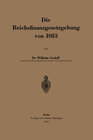 Buchcover Die Reichsfinanzgesetzgebung von 1913