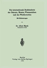 Buchcover Der internationale Rechtsschutz der Patente, Muster, Warenzeichen und des Wettbewerbes