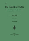 Buchcover Die Forstliche Statik