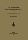 Buchcover Die Variabilität niederer Organismen