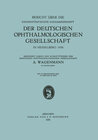Buchcover Bericht über die Einundfünfzigste Zusammenkunft der Deutschen Ophthalmologischen Gesellschaft