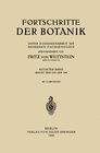 Buchcover Fortschritte der Botanik