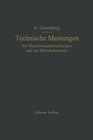 Buchcover Technische Messungen bei Maschinenuntersuchungen und zur Betriebskontrolle