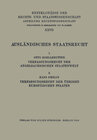 Buchcover Ausländisches Staatsrecht