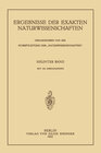 Buchcover Ergebnisse der Exakten Naturwissenschaften