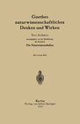 Buchcover Goethes naturwissenschaftliches Denken und Wirken