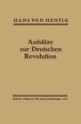 Buchcover Aufsätze zur Deutschen Revolution