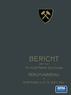 Buchcover Bericht über den VIII. Allgemeinen Deutschen Bergmannstag zu Dortmund vom 11. bis 14. September 1901