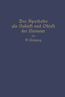 Buchcover Der Apotheker als Subjekt und Objekt der Literatur