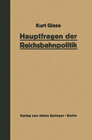 Buchcover Hauptfragen der Reichsbahnpolitik