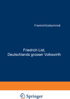Buchcover Friedrich List, Deutschlands grosser Volkswirth