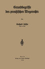 Buchcover Grundbegriffe des preußischen Wegerechts