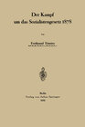 Buchcover Der Kampf um das Sozialistengesetz 1878