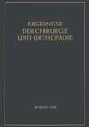 Buchcover Ergebnisse der Chirurgie und Orthopädie