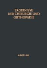 Buchcover Ergebnisse der Chirurgie und Orthopädie