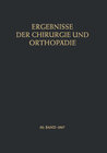 Buchcover Ergebnisse der Chirurgie und Orthopädie