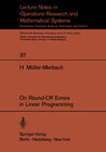 Buchcover On Round-Off Errors in Linear Programming