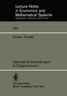 Buchcover Optimale Entscheidungen in Organisationen