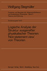 Buchcover Logische Analyse der Struktur ausgereifter physikalischer Theorien ‘Non-statement view’ von Theorien