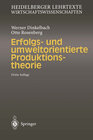 Buchcover Erfolgs- und umweltorientierte Produktionstheorie