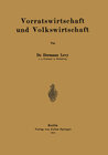 Buchcover Vorratswirtschaft und Volkswirtschaft