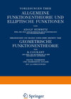 Buchcover Vorlesungen über Allgemeine Funktionentheorie und Elliptische Funktionen