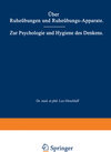 Buchcover Über Ruheübungen und Ruheübungs-Apparate. Zur Psychologie und Hygiene des Denkens