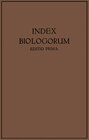 Buchcover Index Biologorum