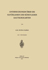 Buchcover Untersuchungen über die Natürlichen und Künstlichen Kautschukarten