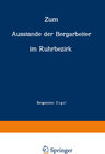 Buchcover Zum Ausstande der Bergarbeiter im Ruhrbezirk