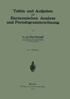 Buchcover Tafeln und Aufgaben zur Harmonischen Analyse und Periodogrammrechnung