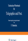 Buchcover Technisches Wörterbuch für Telegraphie und Post