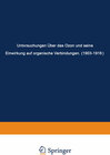 Buchcover Untersuchungen Über das Ozon und Seine Einwirkung auf Organische Verbindungen (1903–1916)