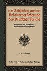 Buchcover Leitfaden zur Arbeiterversicherung des Deutschen Reichs