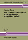 Buchcover Das homogene Packproblem in der betriebswirtschaftlichen Logistik