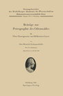 Buchcover Beiträge zur Petrographie des Odenwaldes III