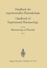 Buchcover Pharmacology of Fluorides