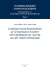 Buchcover Corporate Social Responsibility as Giving Back to Society? - Der Gabentausch als Ausweg aus der Verantwortungsfalle -