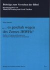 Buchcover ... es geschah wegen des Zornes JHWHs. Heinz Janssen