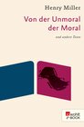 Buchcover Von der Unmoral der Moral