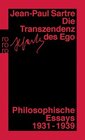 Buchcover Die Transzendenz des Ego