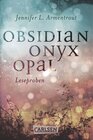 Buchcover Obsidian: Obsidian. Onyx. Opal. Leseproben