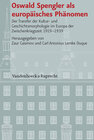 Buchcover Oswald Spengler als europäisches Phänomen