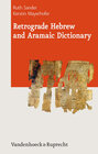 Buchcover Retrograde Hebrew and Aramaic Dictionary